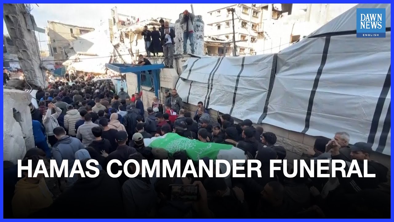 Funeral Held for Hamas Senior Commander Killed in Israeli Strike in Gaza City | Dawn News English