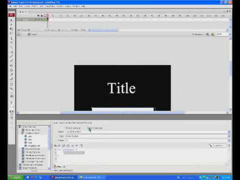 Flash Tutorial: How To Make A Play Button For Your Movie.