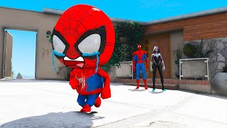 MINI HOMEM-ARANHA FUGIU DE CASA no GTA 5 screenshot 3