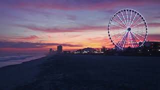 🎡 Twilight Beach Fair ASMR 🌅 | Waves, Ferris Wheel & Distant Laughter | 10Hr Sleep Ambience screenshot 3