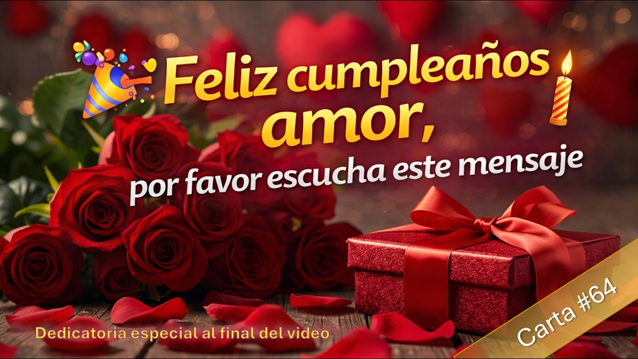 🎁 Feliz cumpleaños, amor de mi vida: hoy te honro y te elijo 💞