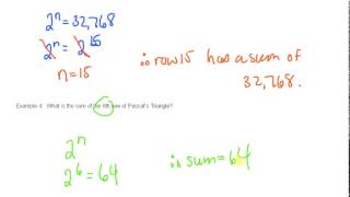 MDM4U 4.4 Pascal's Triangle Video 2