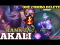 AKALI ONE COMBO DELETE! MIDLANE CARRY MVP PLAY - TOP 2 GLOBAL AKALI BY YoungChuLiPi - WILD RIFT