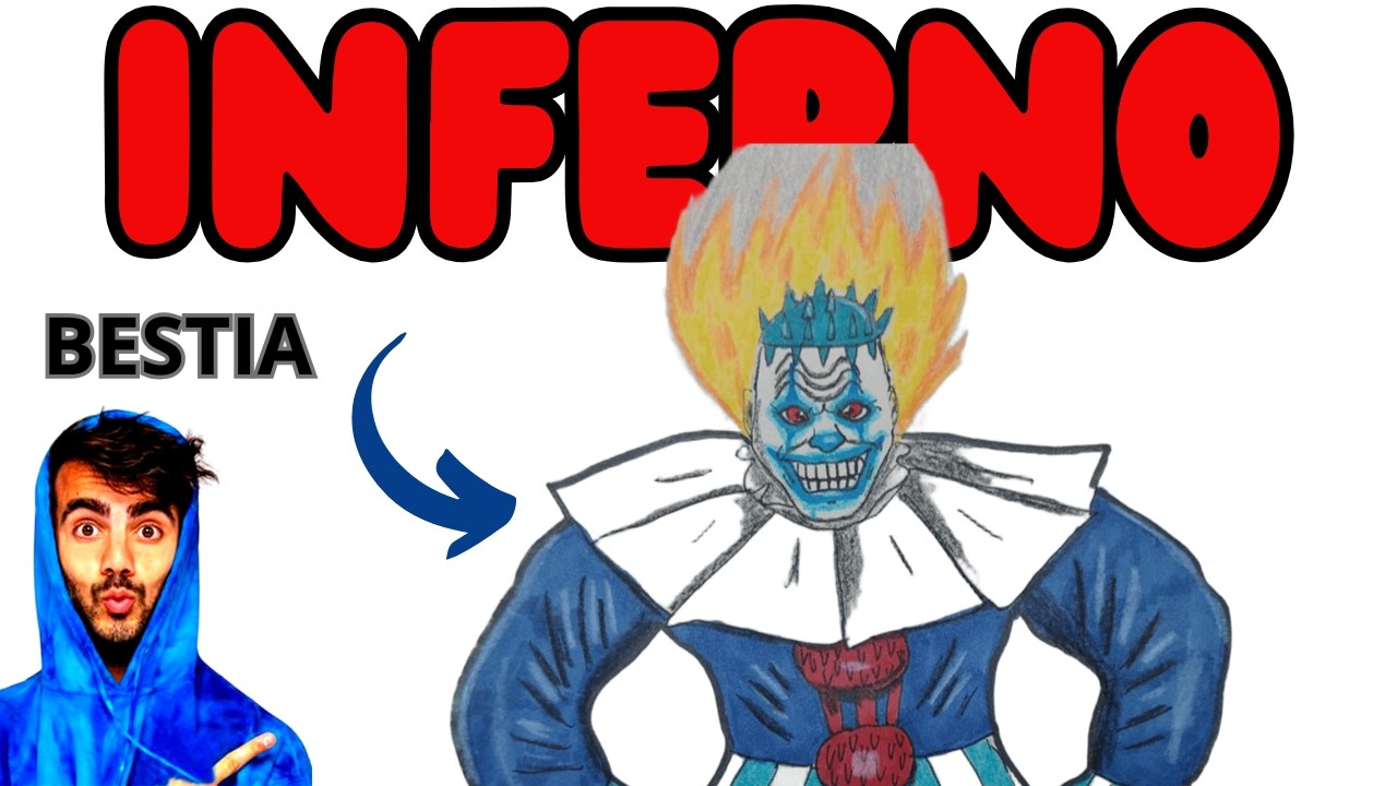 Como DIBUJAR al PAYASO INFERNO Bestia de BETA (Fede Vigevani) - YouTube