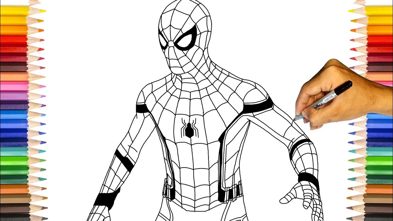 SPIDER MAN HomeComing   Spider Man Homecoming Suit Coloring Pages