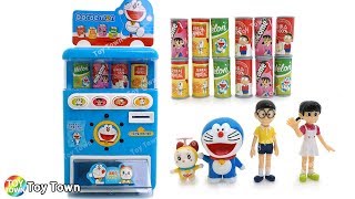 Doraemon Coin Mini Vending Machine Dispenser Beverage Toys With Figure For Kids ドラえもん 도라에몽 말하는 자판기