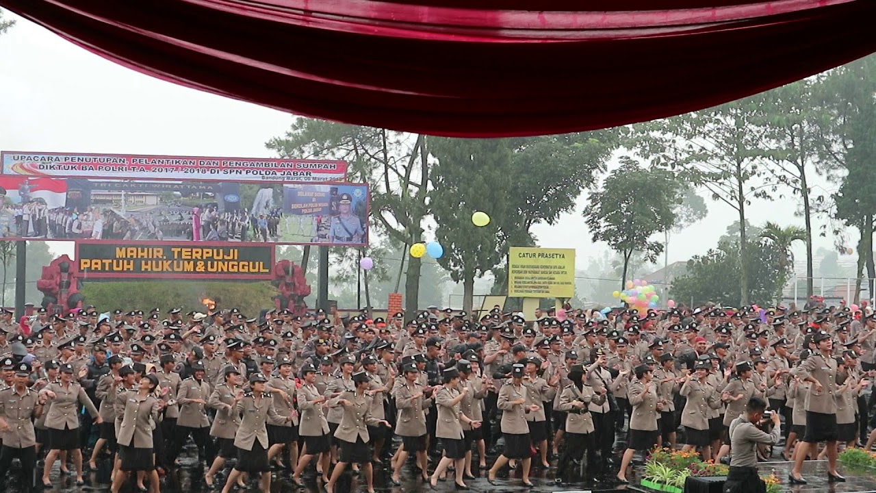 GOYANG MAUMERE SISWA SPN POLDA JABAR ANGKATAN 37 TH 2018 (video amatir)
