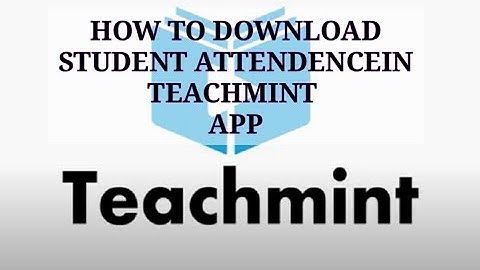 Teachmint app |HOW TO DOWNLOAD THE STUDENTS ATTENDENCE IN TEACHMINT APP in Kannada