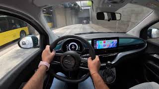 2026 Fiat 500 Torino 1.0 Hybrid (65 HP) | 0-100 & POV DRIVE | car test drive  Fiat 500 Verde Petrolio
