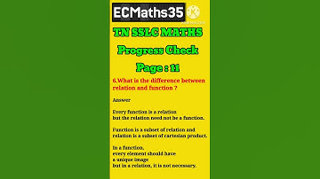 tn sslc maths progress check page 11 q. no 6 |#shorts