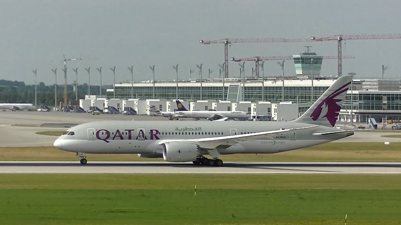 Qatar Airways Boeing 787 8 Dreamliner g Departure At Munich Munchen Airport Youtube