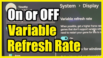How to Turn On or OFF Variable Refresh Rate on Windows 11 PC (Gaming Settings)