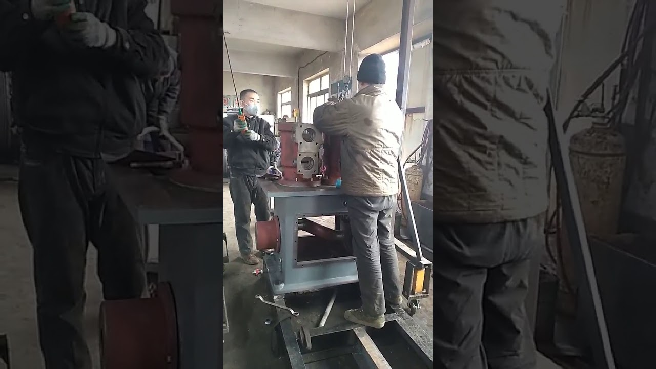 Continued assembly of acetylene piston compressor - YouTube