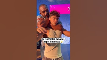 Fan asked Jon Jones to choke him out 😭