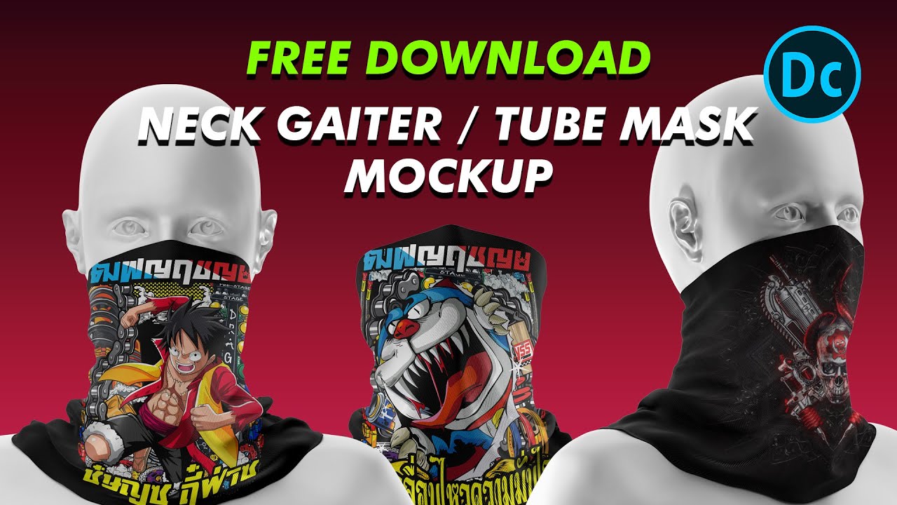 Download Neck Gaiter Tube Mask Mockup Free Download Youtube
