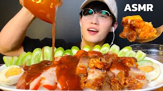 ASMR คนเกาหลีเปิดประสบการณ์กินข้าวหมูแดงหมูกรอบ กรอบแบบตะโกน