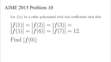 Visualising Polynomials | AIME 2015 Problem 10