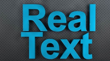 Cinema 4D Tutorial : How to Creat 3D Realistic Text