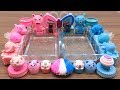 PINK vs BLUE | Mixing Random Things into Clear Slime | Special Series Satisfying Slime Videos #18