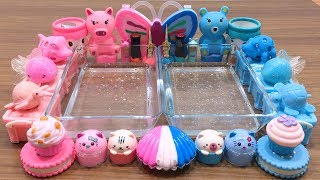 PINK vs BLUE | Mixing Random Things into Clear Slime | Special Series Satisfying Slime Videos #18 PINK vs BLUE | Mixing Random Things into Clear Slime | Special Series Satisfying Slime Videos #18