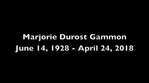 Marjorie Durost Gammon's Funeral - April 2018