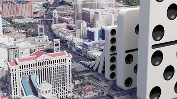 Domino Effect   The largest domino simulation on Real Footage   LAS VAGEAS V10 [REVERSE]