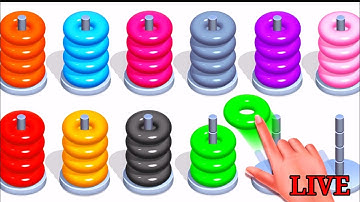 Hoops Sort Puzzle Stack game LIVE GAMEPLAY 🎮 4