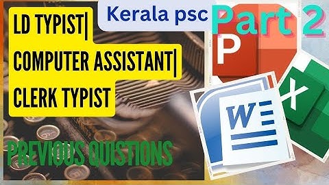 LD typist,Clerk Typist,Computer assistant model/previous question practice|kerala psc 2023 PART 2