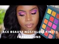 Ace Beaute NOSTALGIA palette | First Impressions [hooded eyes]