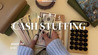 cash stuffing | $781 | april 2024 | week one