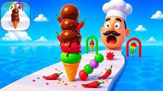 Celebrity STACKY ICE CREAM - Satisfying Mobile Gameplay Walkthrough (Android,iOS) Latest Update All Level Play Wealth