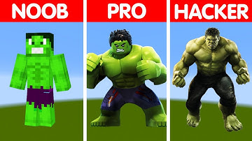 NOOB vs PRO vs HACKER Minecraft Pixel art – Hulk