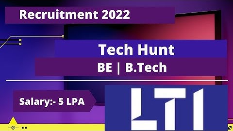 LTI Off Campus Drive For 2022 Batch | LTI Recruitment 2022 | LTI Hiring 2021 Batch