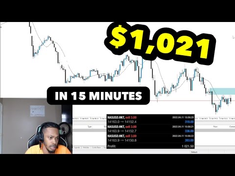 Live Trading (NAS100) – $1,021 In Fifteen Minutes | FOREX