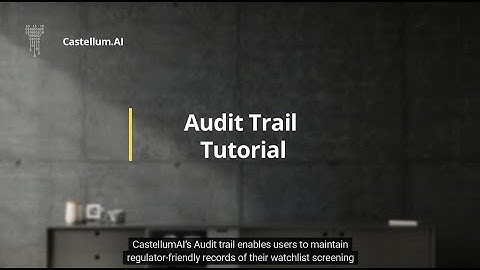 Tutorial: Audit Trail
