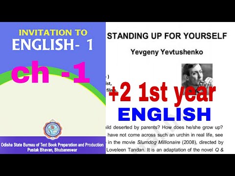 Standing Up For Yourself | +2 1St Year English | Invitation To English 1 | In Odia |Class 11 English