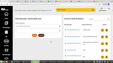 How to create an Sub Domain in the OVIPanel ?