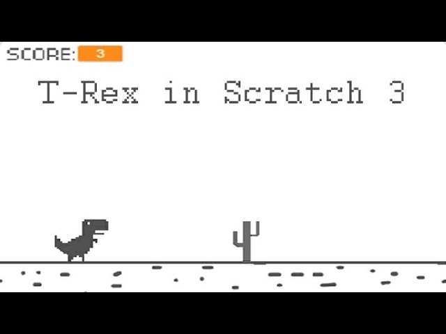 Chrome Dinosaur Game in Scratch, Chrome dino run Game