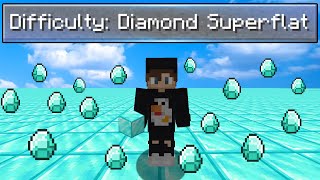 Diamond World | ماين كرافت: عالم من بلوكات الدايمواند المسطح🔥!!(تحدي غريب)🔥😱!!؟
