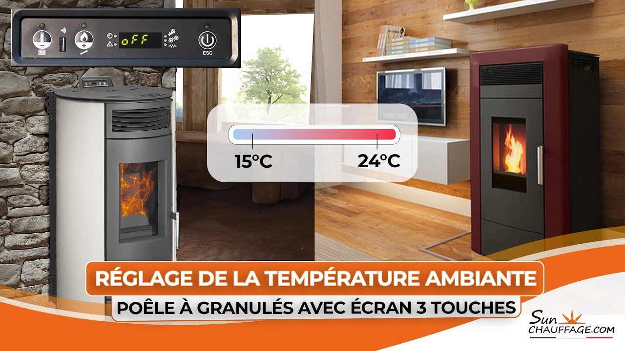 Réglage de la température ambiante Poêle à granulés 3 touches YouTube — free download