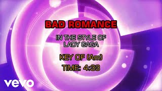 Video thumbnail of "Lady Gaga - Bad Romance (Karaoke)"