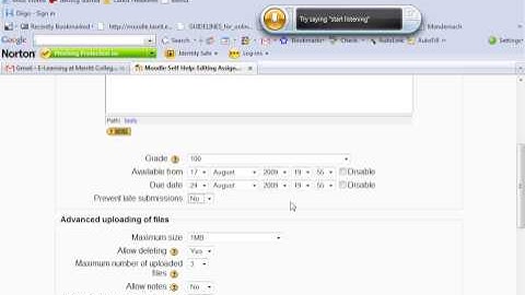 Creating a Drop Box in Moodle