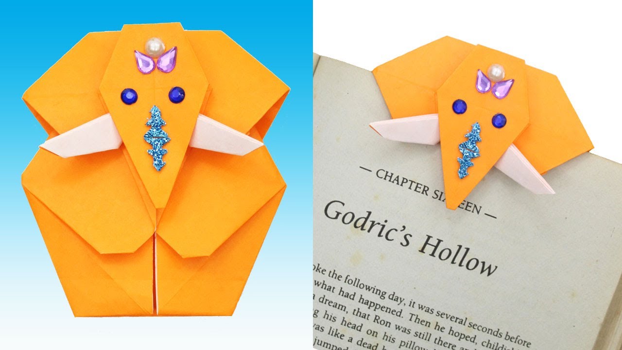 Ganpati Origami Bookmark (Jo Nakashima) Elephant Bookmark Thanks giving