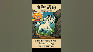 Chinese Idiom Time Flies Fast Bai Ju Guo Xi Easychineseidiom Learnchineseidiom 