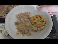 Escalope gratin de légumes et sauce champignon
