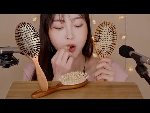 ASMR 오독 바삭 먹는 빗?EDIBLE HAIR BRUSH?食用ヘアブラシ 食用毛刷