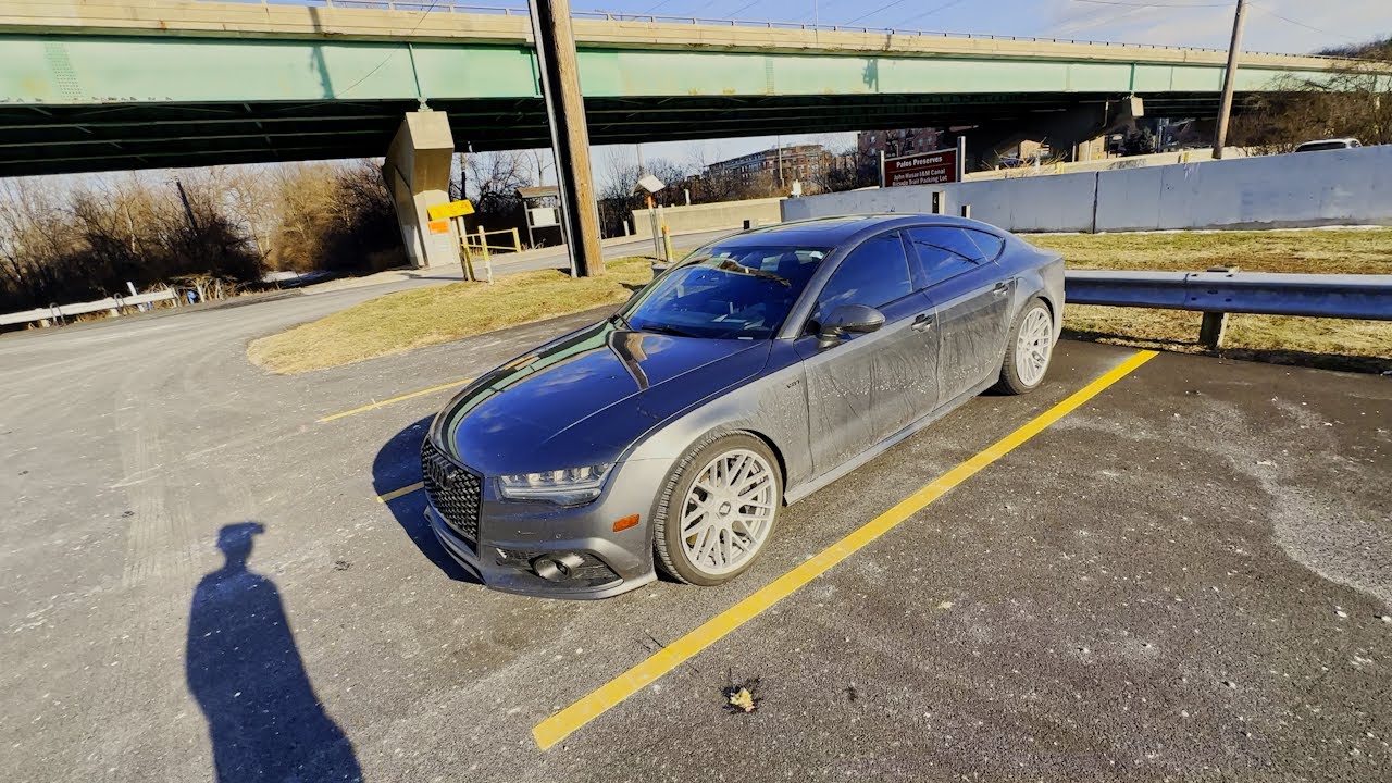 POV DRIVE IN A 650HP TWIN TURBO AUDI S7 (LOUD POPS AND BANGS)