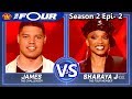 James Farrow vs Sharaya J (SHE ALSO BATTLES BREAST CANCER) "Plain Jane" The Four Season 2 S2E2