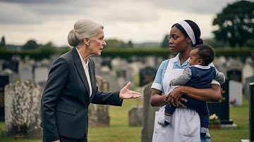 Billionaire Visits Her Son’s Grave and Finds a Black Waitress Crying with a Child – She Was Stunned!