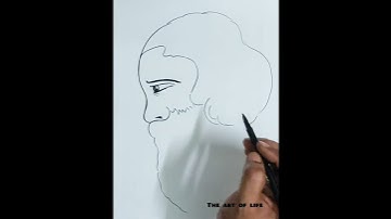 rabindranath thakur drawing #shorts